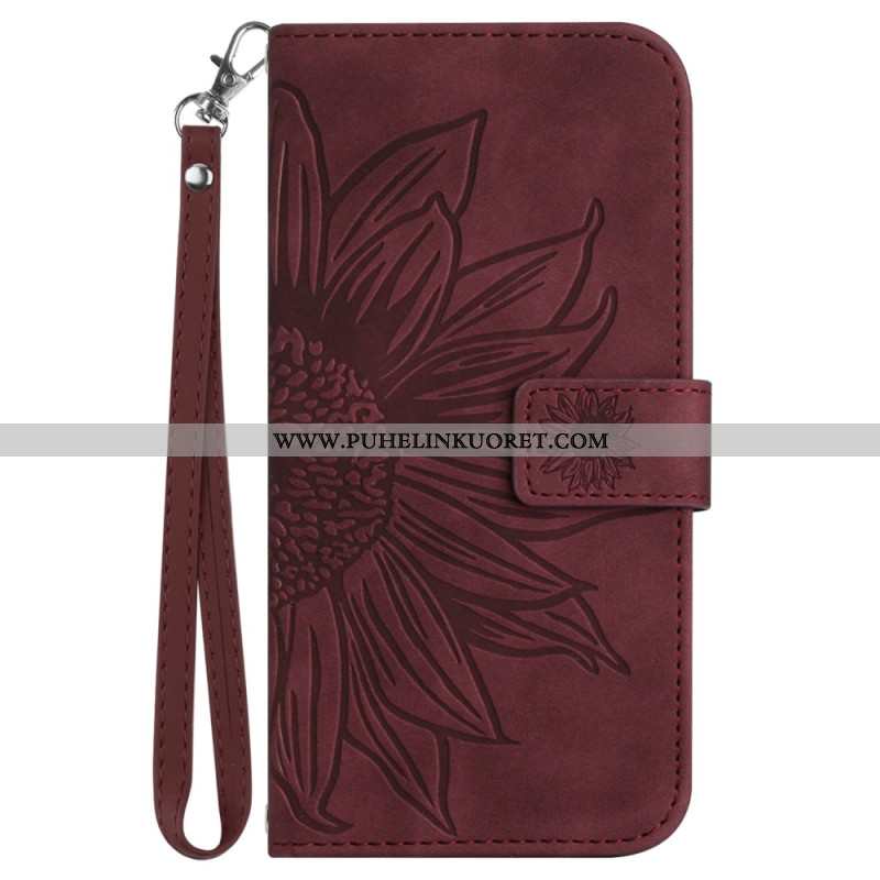 Kotelot Oppo Reno 13 Pro 5g Auringonkukkakuvio Hihnalla