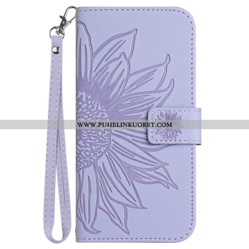 Kotelot Oppo Reno 13f 4g / 5g / 13 Fs 5g Auringonkukkakuvio Hihnalla