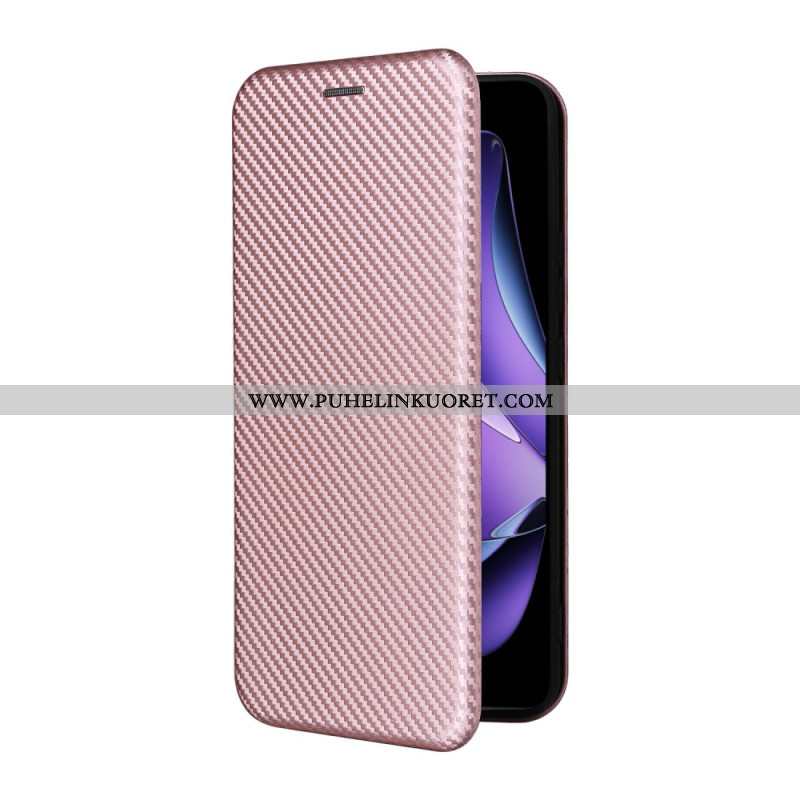 Nahkakotelo Oppo Reno 13f 4g / 5g / 13 Fs 5g Hiilikuitu