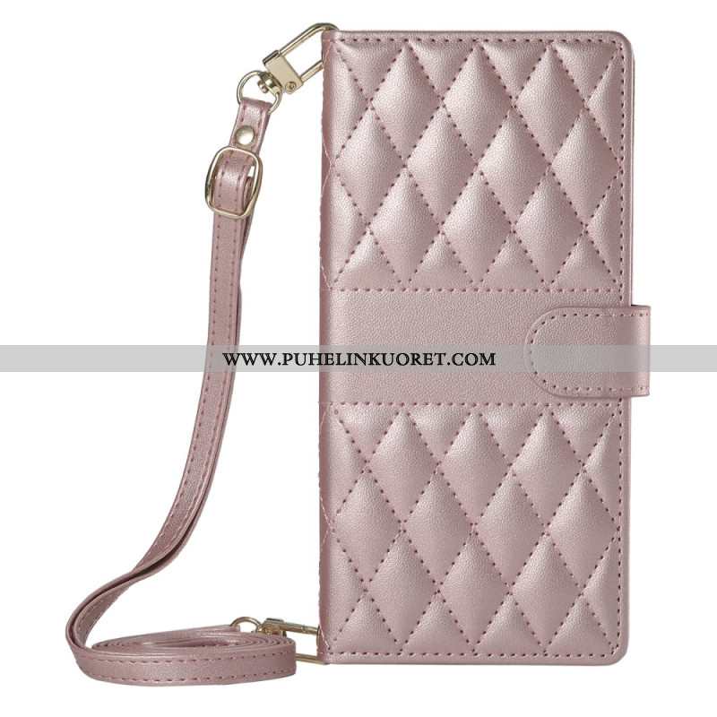 Nahkakotelo Oppo Reno 14 5g Tikattu Malli Jossa Hihna Ja Olkahihna