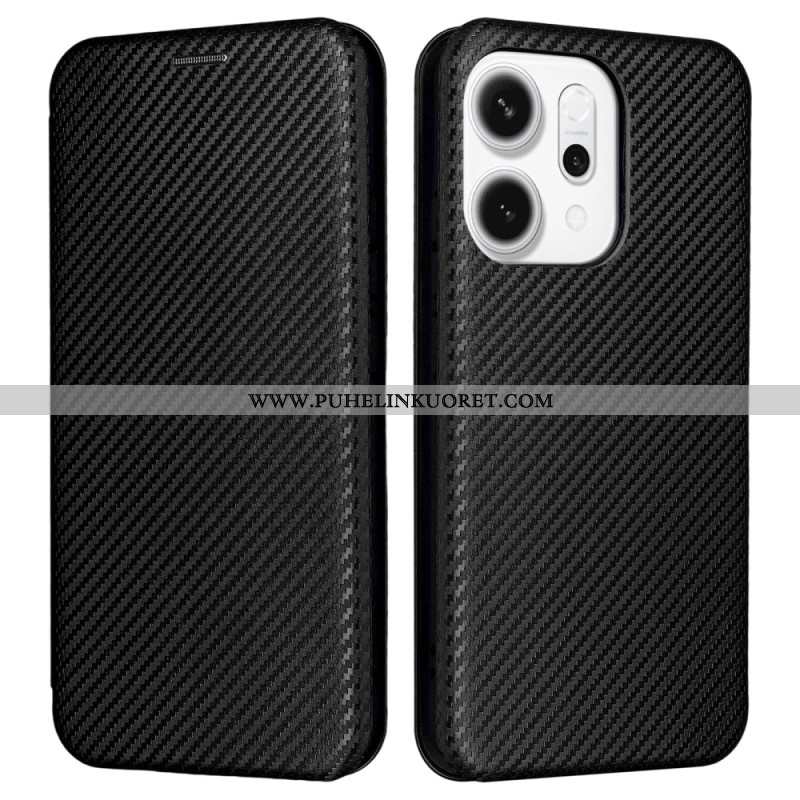 Nahkakotelo Oppo Reno 14 5g Hiilikuitu Suojakuori