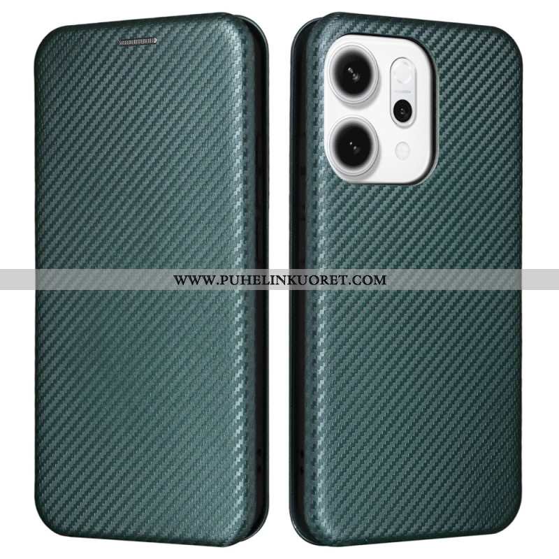 Nahkakotelo Oppo Reno 14 5g Hiilikuitu Suojakuori