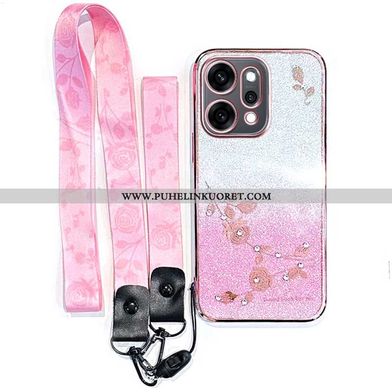 Kuori Oppo Reno 14 5g Kukat Ja Strasseja