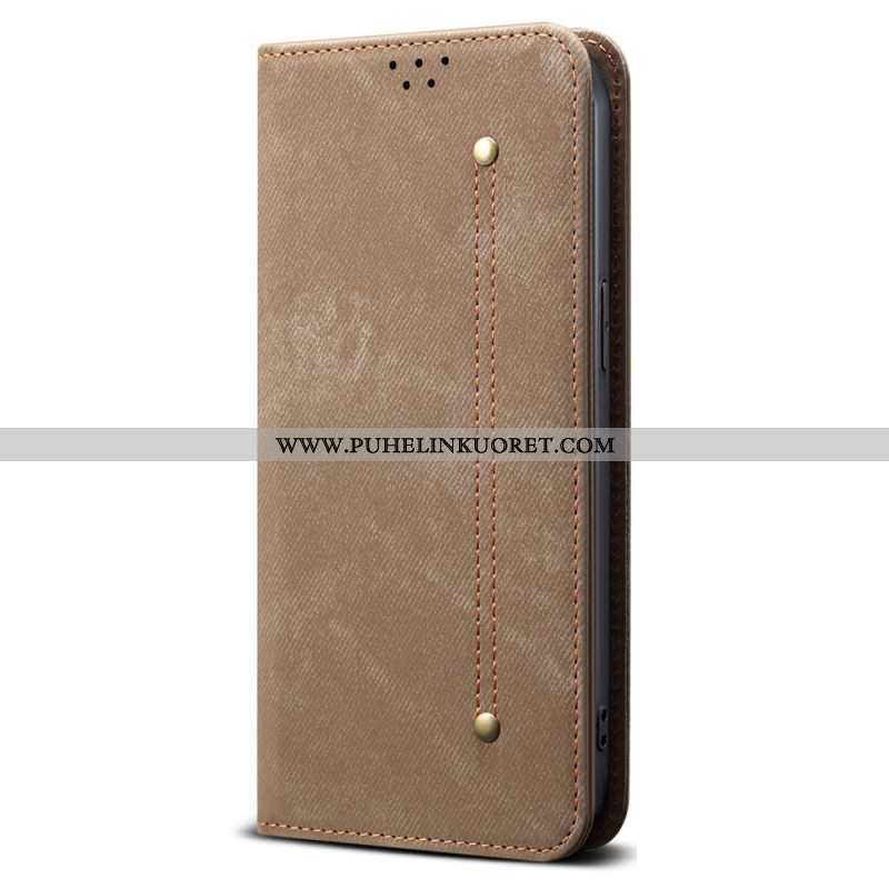 Nahkakotelo Oppo Reno 14 Pro 5g Farkkukangas