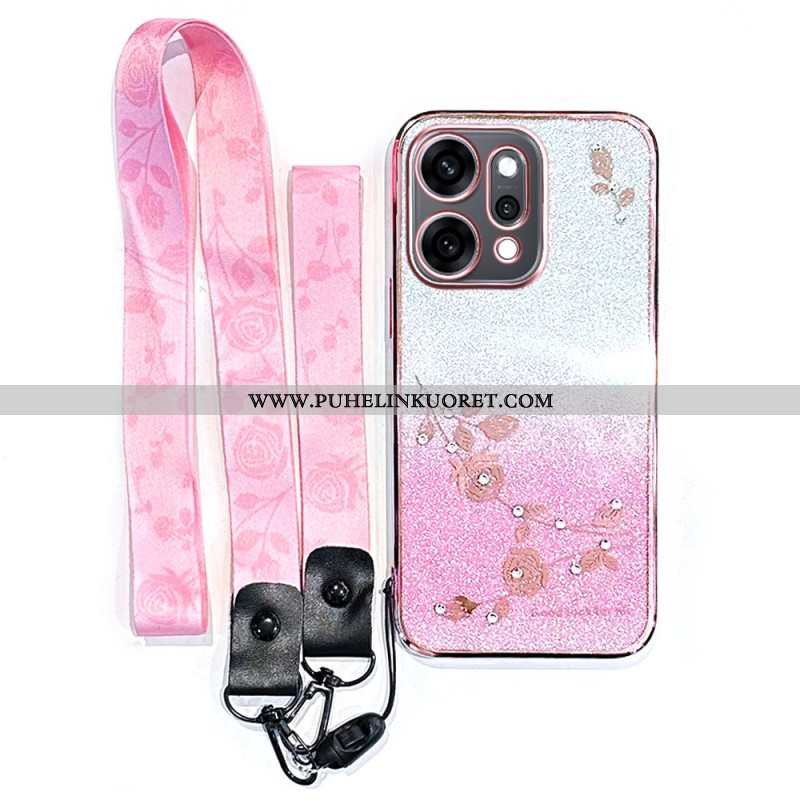 Kuori Oppo Reno 14 Pro 5g Strassit Kukat Suojakuori