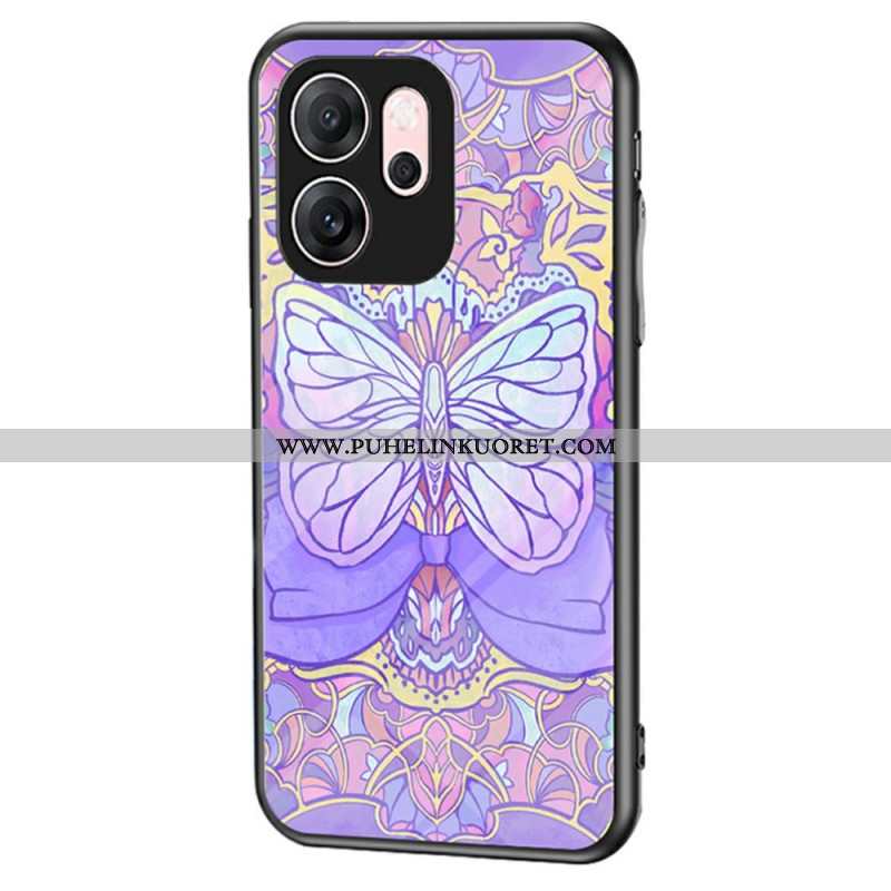 Kuori Oppo Reno 14f 5g Perhoskuvioinen Karkaistu Lasi