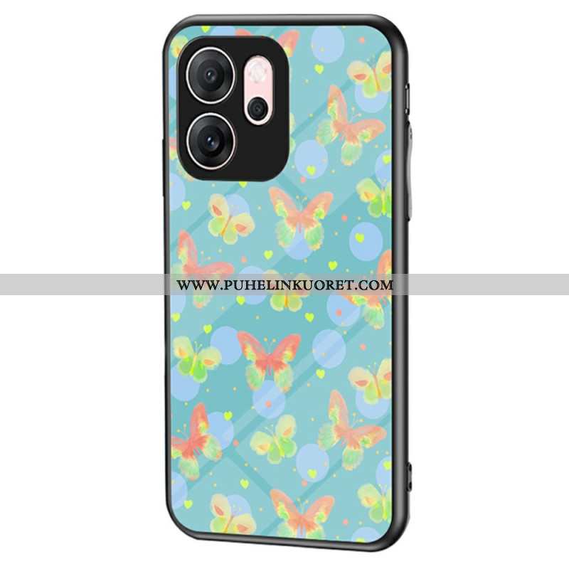 Kuori Oppo Reno 14f 5g Perhoskuvioinen Karkaistu Lasi