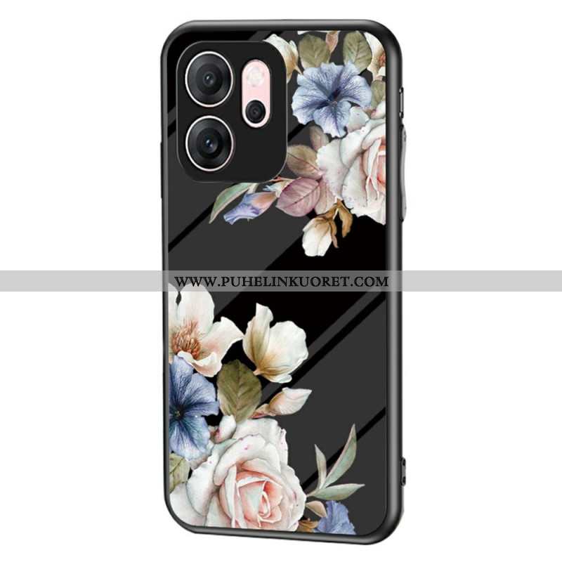 Kuori Oppo Reno 14f 5g Kukkakuvioinen Karkaistu Lasi