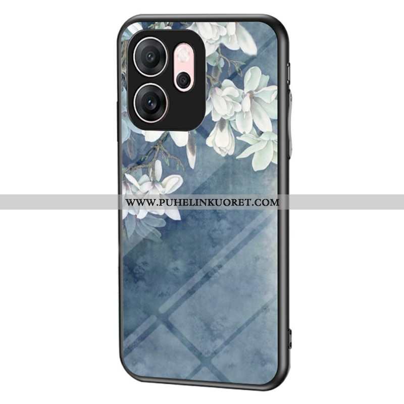 Kuori Oppo Reno 14f 5g Kukkakuvioinen Karkaistu Lasi