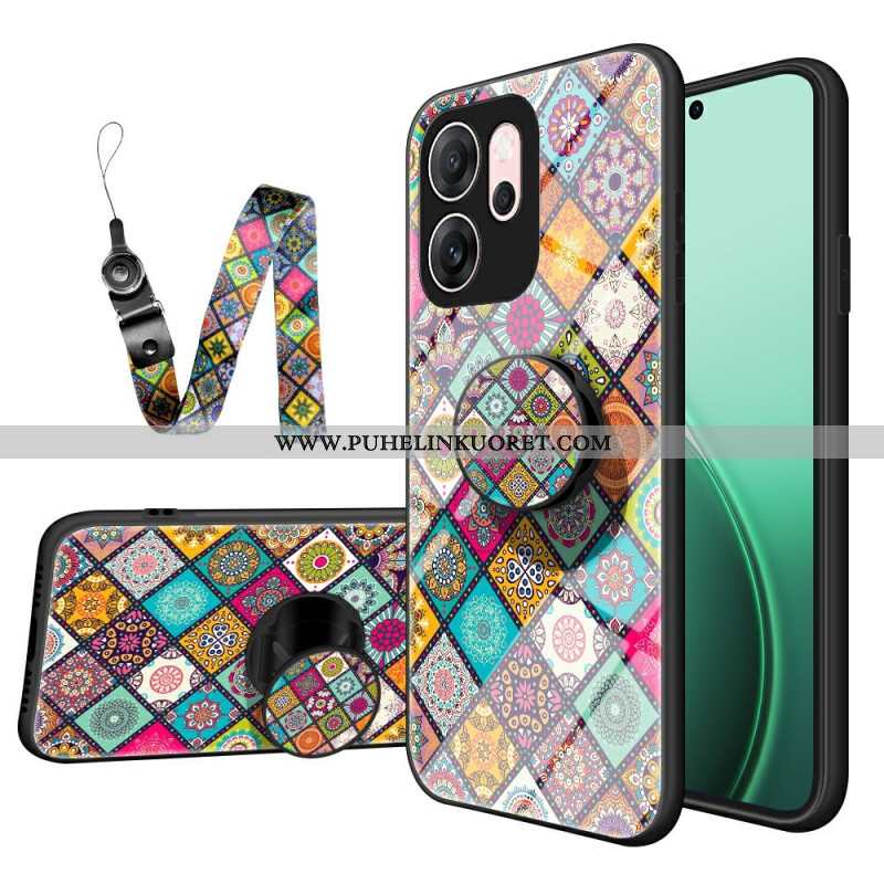 Kuori Oppo Reno 14f 5g Tilkkutäkkien Muotoinen Jalusta Ja Nauha