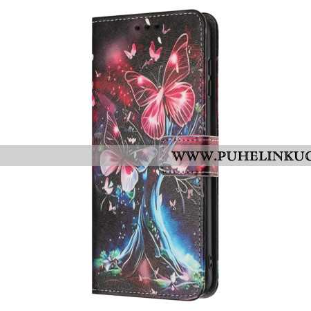 Nahkakotelo Samsung Galaxy A17 4g / 5g Perhospuu