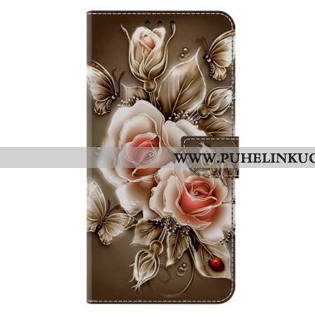 Kotelot Samsung Galaxy A17 4g / 5g Ruskeat Ruusut Suojakuori