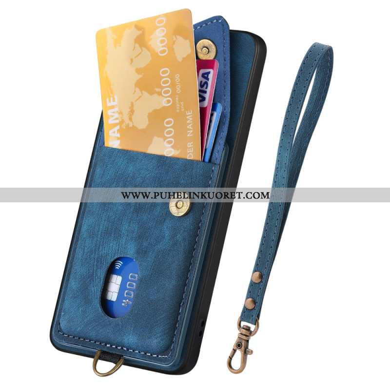 Case Samsung Galaxy A17 4g / 5g Puhelinkuoret Mokkanahkakuvio Korttikotelolla Ja Nauhalla