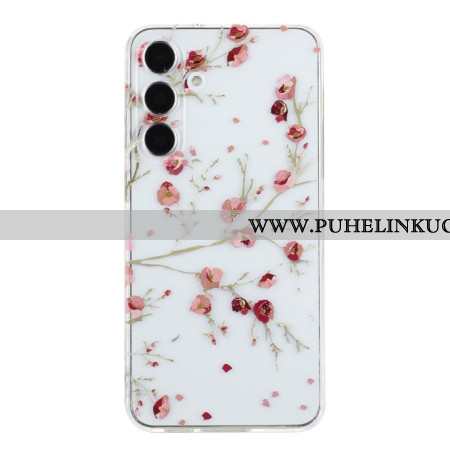 Puhelinkuoret Samsung Galaxy A17 4g / 5g Punainen Kukkakuvio