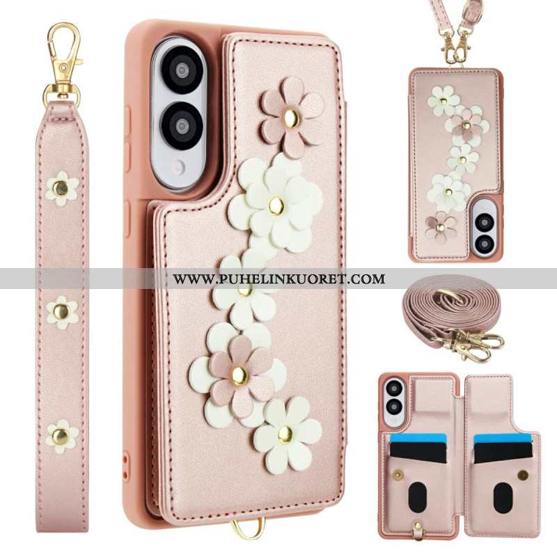 Kuori Samsung Galaxy S25 5g Edge Kukallinen Kaulakorullinen Korttikotelo