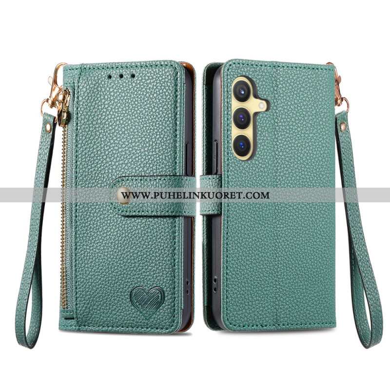 Kotelot Samsung Galaxy S25 5g Sydänkuvioinen Rfid-suojattu Suojakuori