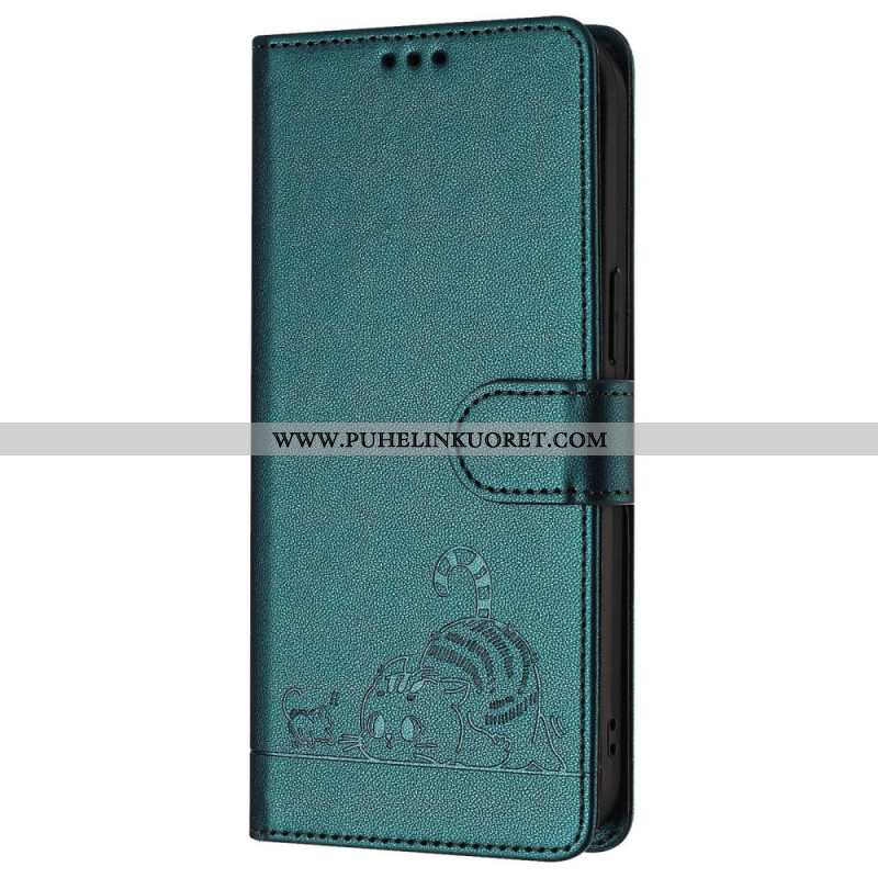 Kotelot Samsung Galaxy S25 5g Puhelinkuoret Rfid-suojattu Kissakuvio