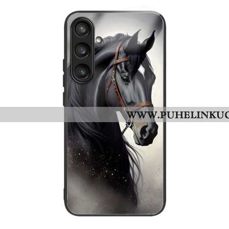 Case Samsung Galaxy S25 5g Puhelinkuoret Karkaistusta Lasista Valmistettu Harmaa Hevonen