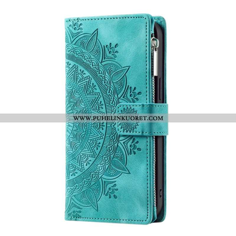 Kotelot Samsung Galaxy S25 5g Mandala-mokkanahkaefektilompakko