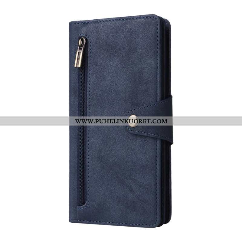 Nahkakotelo Samsung Galaxy S25 Fe Lompakko Vetoketjulla