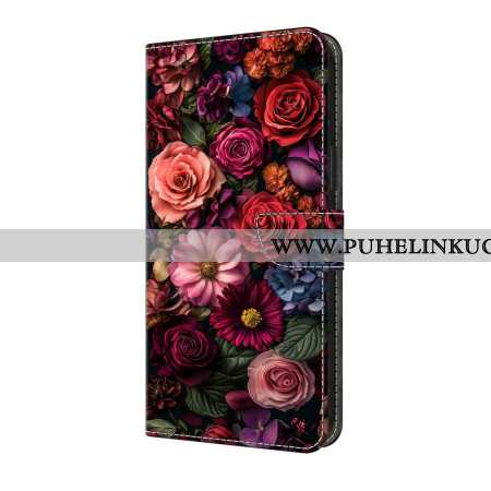 Nahkakotelo Samsung Galaxy S25 Fe Kukat