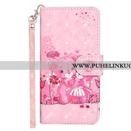 Nahkakotelo Samsung Galaxy S25 Fe Karhunpennut Ja Nauha