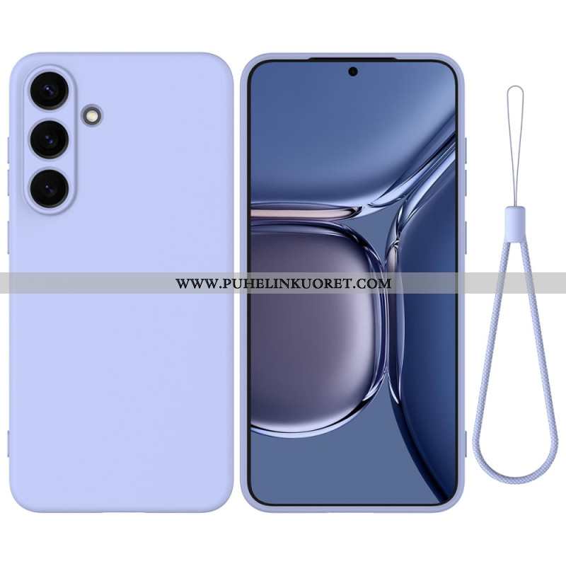 Kuori Samsung Galaxy S25 Plus 5g Nestemäistä Silikonia Hihnalla Suojakuori