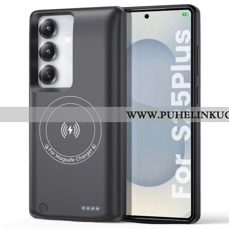 10000mah Akkukotelo Samsung Galaxy S25 Plus / S24 Plus Laturilla Ja Magneettikiinnityksellä