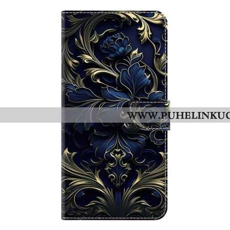 Kotelot Samsung Galaxy S25 Plus 5g Puhelinkuoret Metallinhohtoinen Sininen Kukka