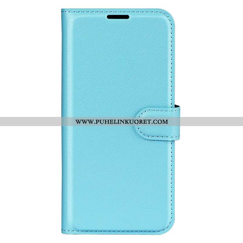 Nahkakotelo Samsung Galaxy S25 Plus 5g Klassinen Litsikuvioinen Keinonahka