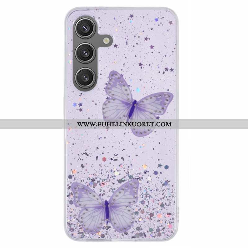 Case Samsung Galaxy S25 Plus 5g Puhelinkuoret Paljetteja Ja Perhosia