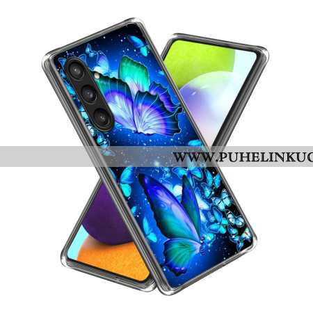 Kuori Samsung Galaxy S25 Plus 5g Siniset Perhoset Suojakuori