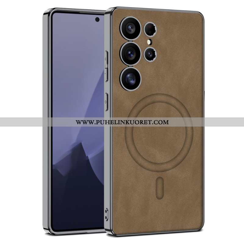 Kuori Samsung Galaxy S25 Ultra 5g Matta Keinonahka Yhteensopiva Magsafen Kanssa Suojakuori