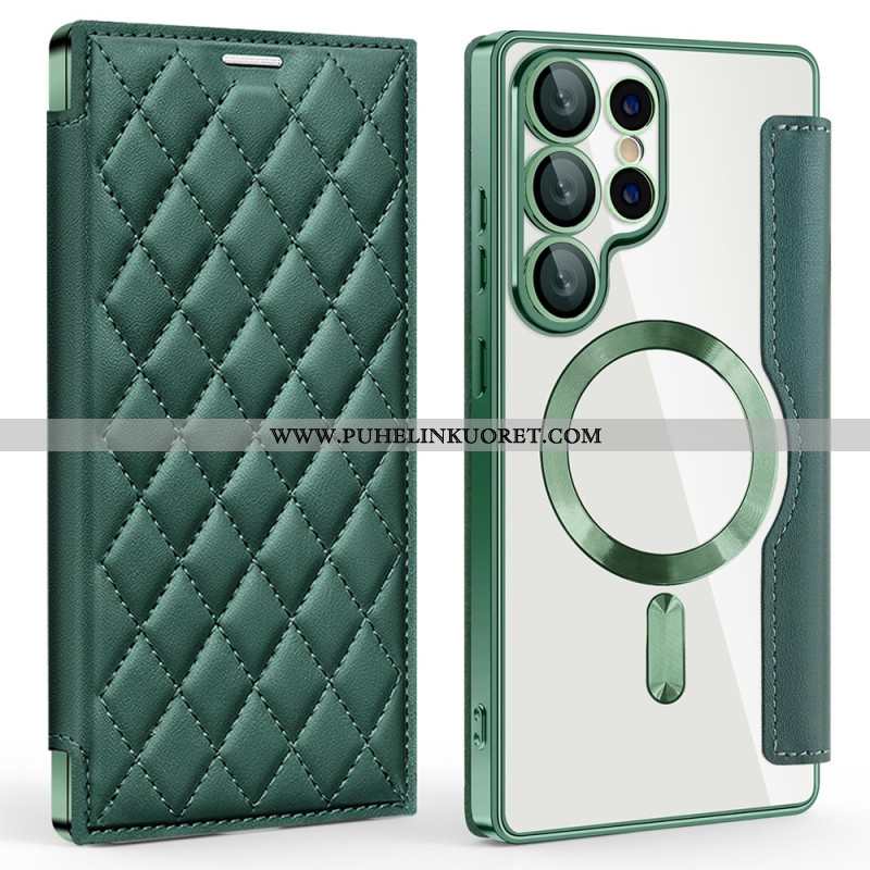 Nahkakotelo Samsung Galaxy S25 Ultra 5g Magsafe-yhteensopiva Tikattu