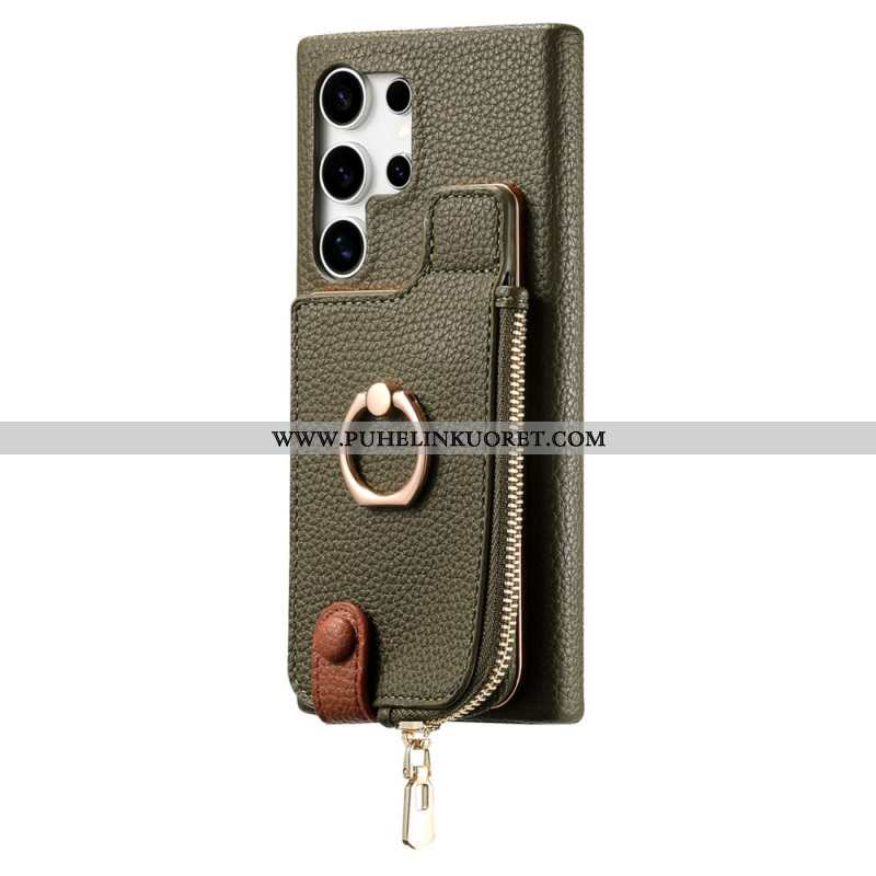 Kuori Samsung Galaxy S25 Ultra 5g Keinonahkainen Lompakko Suojakuori