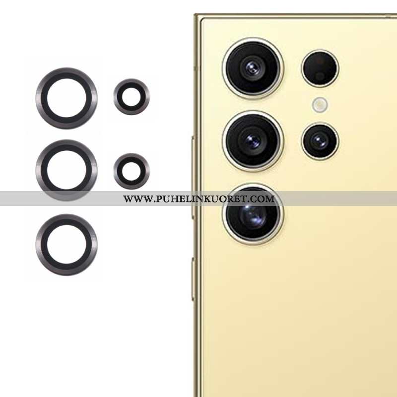 Metallinen Linssin Suojus Samsung Galaxy S25 Ultra 5g Galvanoitu Ja Karkaistu Lasi