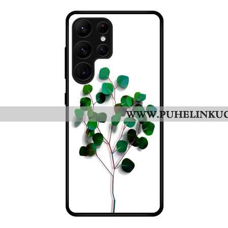 Kuori Samsung Galaxy S25 Ultra 5g Karkaistua Lasia Vihreitä Lehtiä