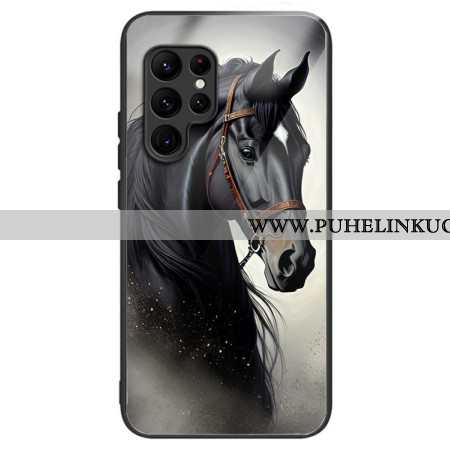 Kuori Samsung Galaxy S25 Ultra 5g Karkaistusta Lasista Valmistettu Harmaa Hevonen Suojakuori