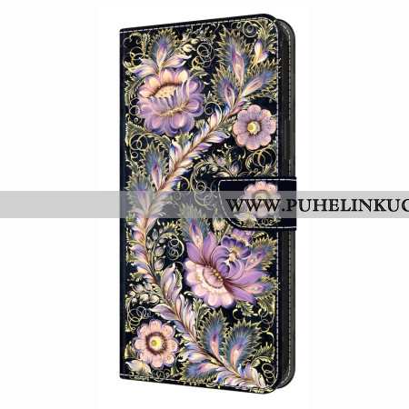 Kotelot Samsung Galaxy S26 Plus Puhelinkuoret Vintage-kultainen Rintanappikuvio