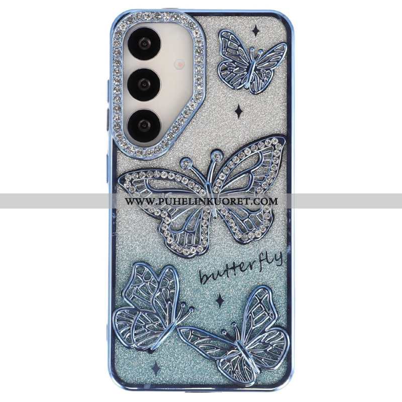 Kuori Samsung Galaxy S26 Plus 3d-perhosia Ja Strassikiviä