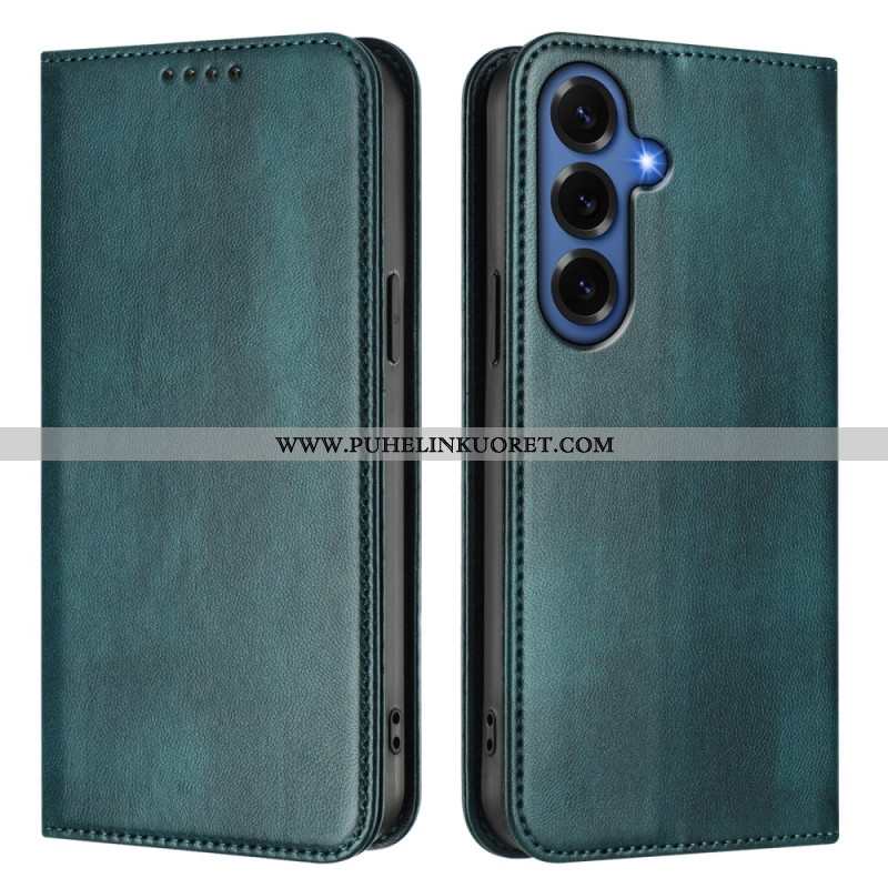 Nahkakotelo Samsung Galaxy S26 Plus Teksturoitu Rfid-suojaus Retro