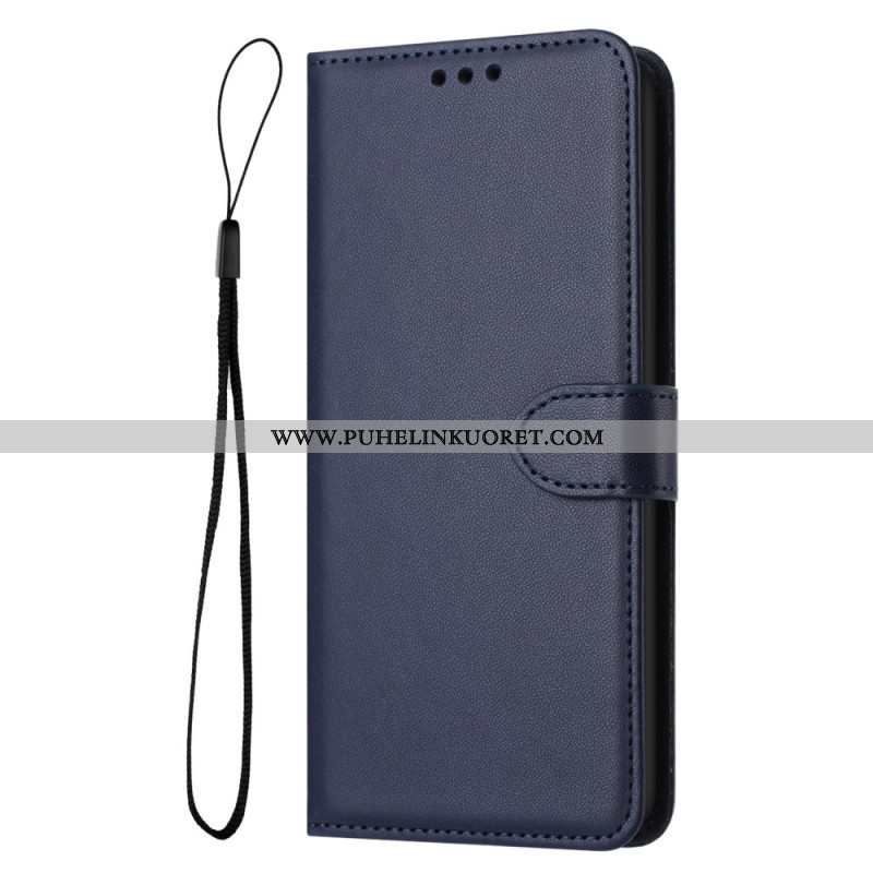 Nahkakotelo Samsung Galaxy S26 Plus Yksivärinen Nahkakuvio