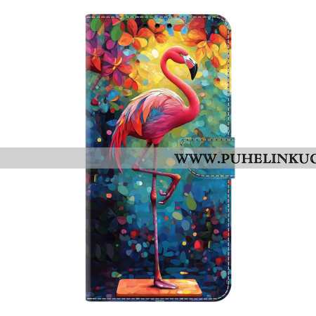 Nahkakotelo Samsung Galaxy S26 Plus Taideflamingo