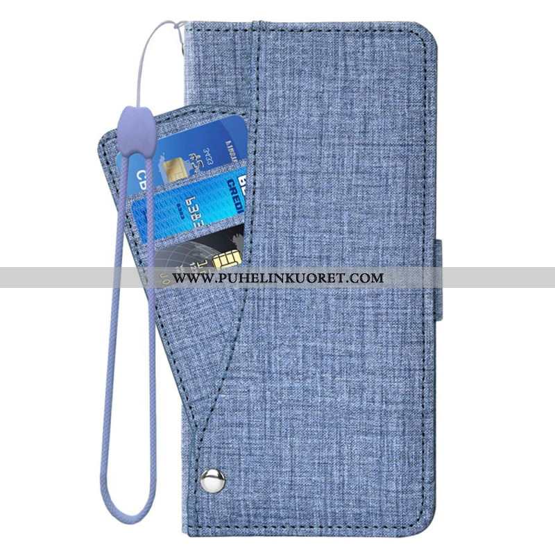 Kotelot Samsung Galaxy S26 Farkkukuvioinen Ja Pyörivä Korttiteline Suojakuori