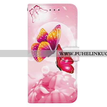 Kotelot Samsung Galaxy S26 Vaaleanpunaisia Perhosia