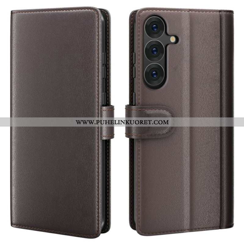 Nahkakotelo Samsung Galaxy S26 Aitoa Nahkaa