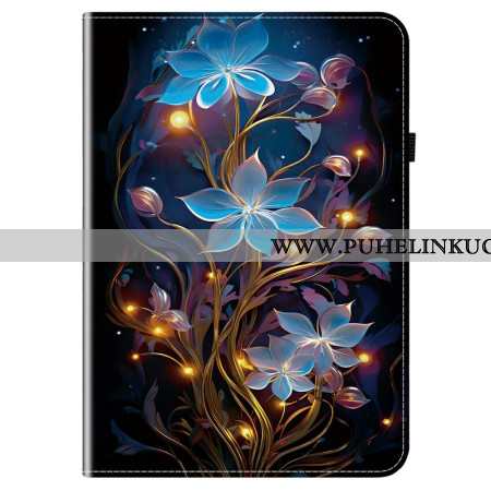 Kotelot Samsung Galaxy Tab S10 Fe Plus Sinisiä Kukkia