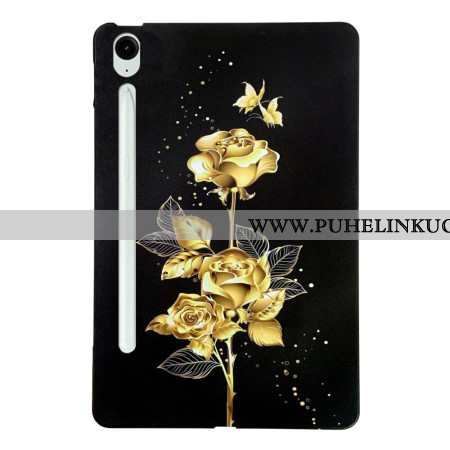 Kuori Samsung Galaxy Tab S10 Fe Plus Kultaisia Ruusuja