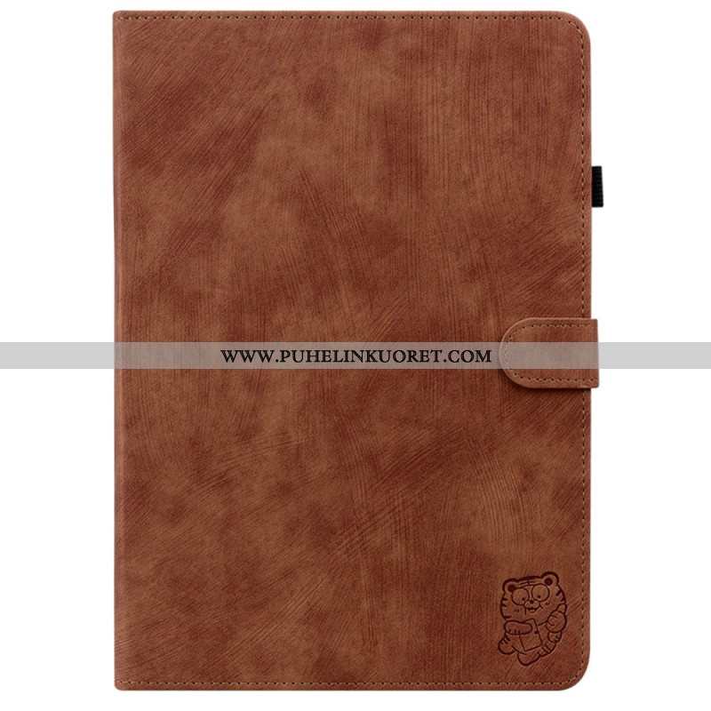 Kotelot Samsung Galaxy Tab S10 Plus Mokkanahkaefekti Pikku Tiikeri Suojakuori