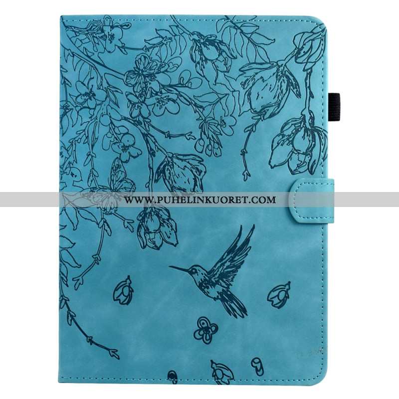 Kotelot Samsung Galaxy Tab S11 Puhelinkuoret Mokkanahkaefekti Kasvikuvio